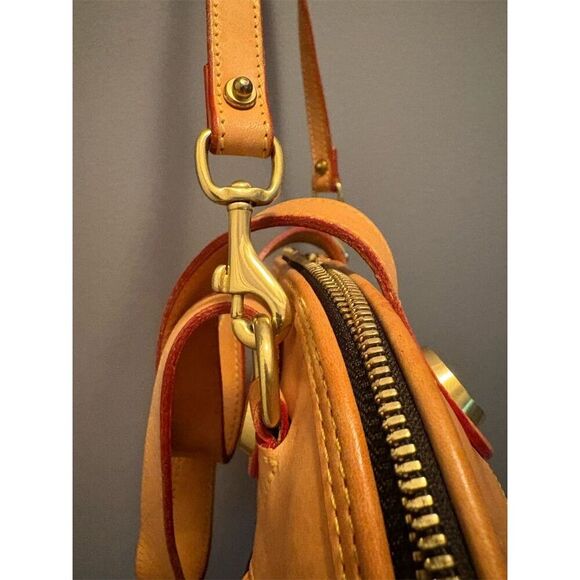 Dooney & Bourke Navy Canvas Leather Satchel Bag Medium OS - Picture 9 of 11